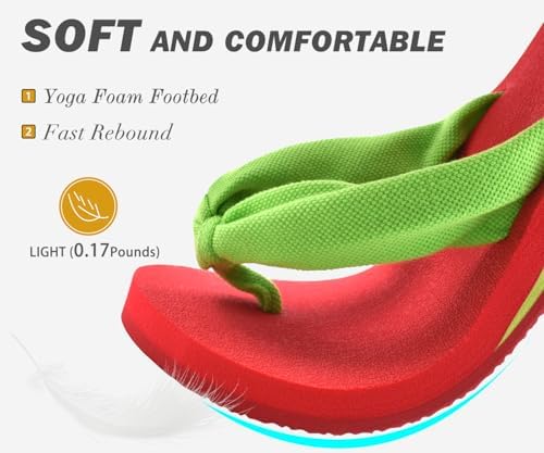  Arch Support Yoga Mat Thong Sandals for Women Comfortable Summer Beach Walking Slip On
| Women's Arch Support Yoga Mat 
