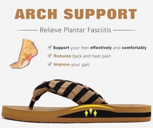  Arch Support Yoga Mat Thong Sandals for Women Comfortable Summer Beach Walking Slip On
| Women's Arch Support Yoga Mat 