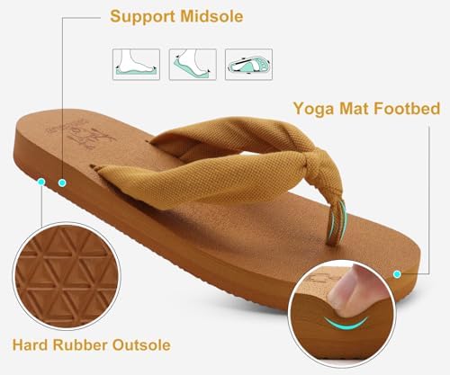  Arch Support Yoga Mat Thong Sandals for Women Comfortable Summer Beach Walking Slip On
| Women's Arch Support Yoga Mat 