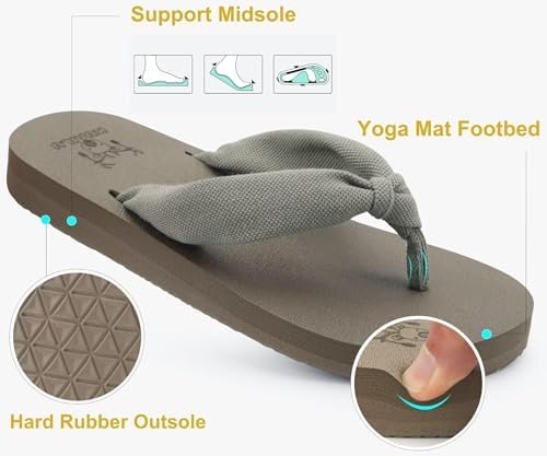  Arch Support Yoga Mat Thong Sandals for Women Comfortable Summer Beach Walking Slip On
| Women's Arch Support Yoga Mat 