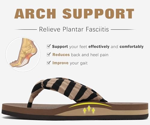  Arch Support Yoga Mat Thong Sandals for Women Comfortable Summer Beach Walking Slip On
| Women's Arch Support Yoga Mat 