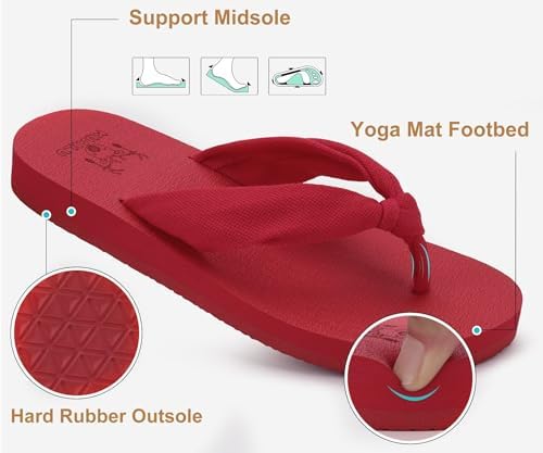  Arch Support Yoga Mat Thong Sandals for Women Comfortable Summer Beach Walking Slip On
| Women's Arch Support Yoga Mat 