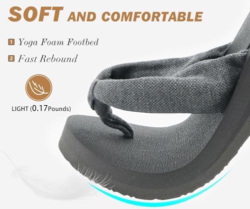  Arch Support Yoga Mat Thong Sandals for Women Comfortable Summer Beach Walking Slip On
| Women's Arch Support Yoga Mat 