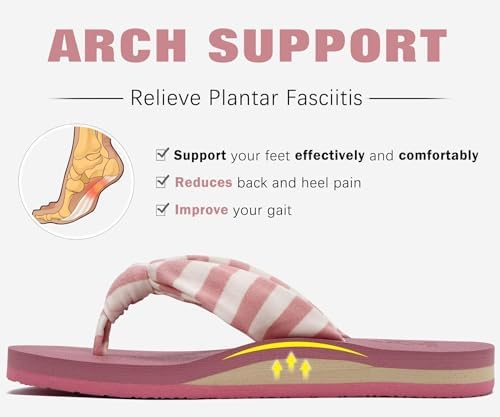  Arch Support Yoga Mat Thong Sandals for Women Comfortable Summer Beach Walking Slip On
| Women's Arch Support Yoga Mat 