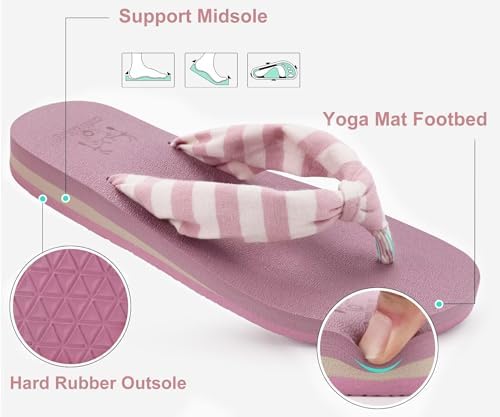  Arch Support Yoga Mat Thong Sandals for Women Comfortable Summer Beach Walking Slip On
| Women's Arch Support Yoga Mat 