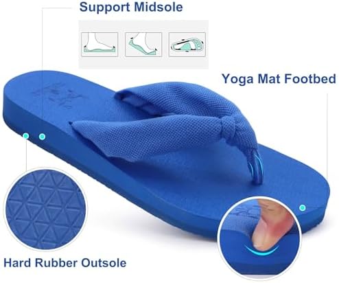  Arch Support Yoga Mat Thong Sandals for Women Comfortable Summer Beach Walking Slip On
| Women's Arch Support Yoga Mat 