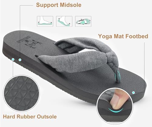  Arch Support Yoga Mat Thong Sandals for Women Comfortable Summer Beach Walking Slip On
| Women's Arch Support Yoga Mat 