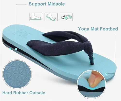  Arch Support Yoga Mat Thong Sandals for Women Comfortable Summer Beach Walking Slip On
| Women's Arch Support Yoga Mat 