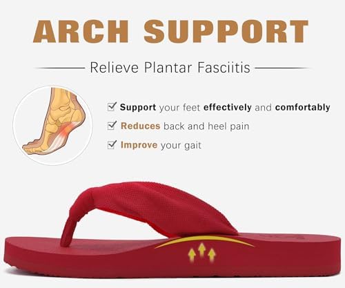  Arch Support Yoga Mat Thong Sandals for Women Comfortable Summer Beach Walking Slip On
| Women's Arch Support Yoga Mat 