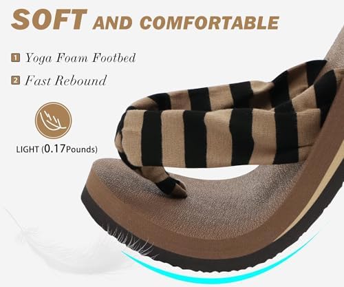  Arch Support Yoga Mat Thong Sandals for Women Comfortable Summer Beach Walking Slip On
| Women's Arch Support Yoga Mat 