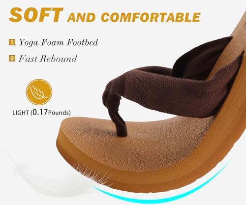  Arch Support Yoga Mat Thong Sandals for Women Comfortable Summer Beach Walking Slip On
| Women's Arch Support Yoga Mat 