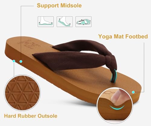  Arch Support Yoga Mat Thong Sandals for Women Comfortable Summer Beach Walking Slip On
| Women's Arch Support Yoga Mat 