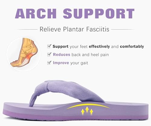  Arch Support Yoga Mat Thong Sandals for Women Comfortable Summer Beach Walking Slip On
| Women's Arch Support Yoga Mat 