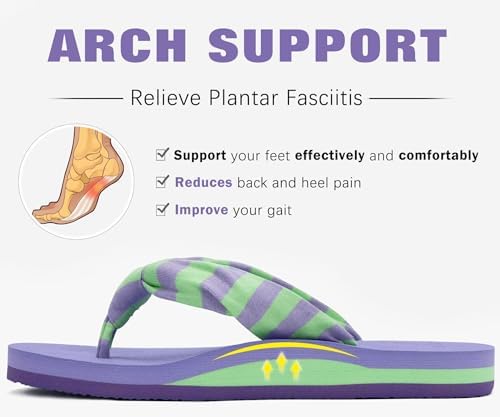  Arch Support Yoga Mat Thong Sandals for Women Comfortable Summer Beach Walking Slip On
| Women's Arch Support Yoga Mat 
