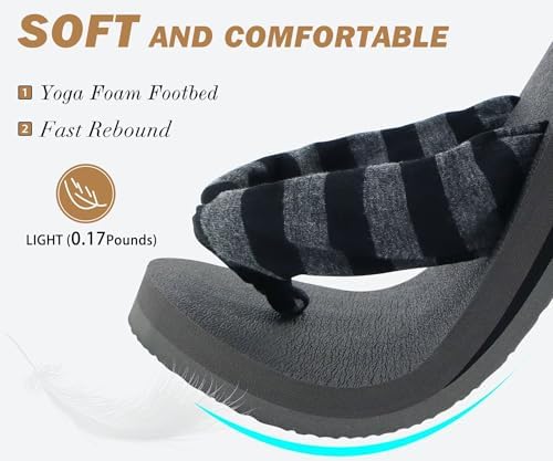  Arch Support Yoga Mat Thong Sandals for Women Comfortable Summer Beach Walking Slip On
| Women's Arch Support Yoga Mat 