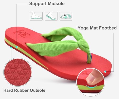  Arch Support Yoga Mat Thong Sandals for Women Comfortable Summer Beach Walking Slip On
| Women's Arch Support Yoga Mat 