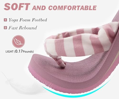  Arch Support Yoga Mat Thong Sandals for Women Comfortable Summer Beach Walking Slip On
| Women's Arch Support Yoga Mat 