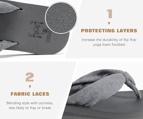  Arch Support Yoga Mat Thong Sandals for Women Comfortable Summer Beach Walking Slip On
| Women's Arch Support Yoga Mat 