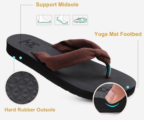  Arch Support Yoga Mat Thong Sandals for Women Comfortable Summer Beach Walking Slip On
| Women's Arch Support Yoga Mat 