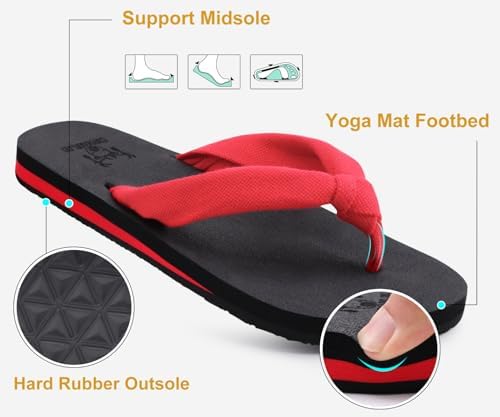  Arch Support Yoga Mat Thong Sandals for Women Comfortable Summer Beach Walking Slip On
| Women's Arch Support Yoga Mat 