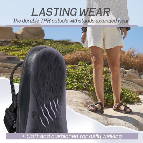  MEGNYA Women's Comfortable Hiking Sandals for Beach Vacation and Adventurous Walks
| MEGNYA Arch Support Hiking Sandals